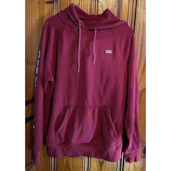 Mens VANS burgundy hoodie skater size medium - Picture 1 of 3